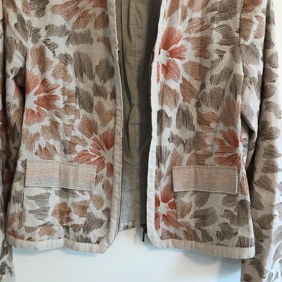 Coldwater Creek Floral Embroidered Fall Jacket - Picture 7 of 9